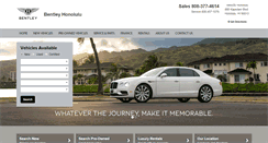 Desktop Screenshot of bentleyofhonolulu.com